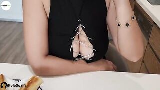 The girl is looking for excuses to get cum shot