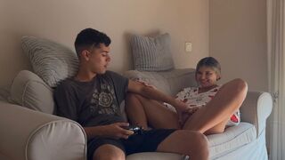 I’m trying to finish the game, but my stepsister is distracting me