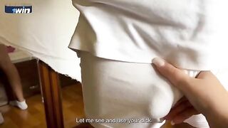 Stepmom with huge tits seduces her stepson and thanks him for breakfast
