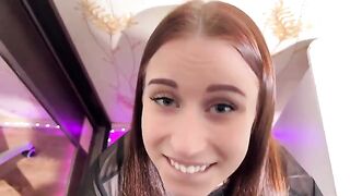 A hot girl has sex with her friend to settle a debt, and he finishes on her face