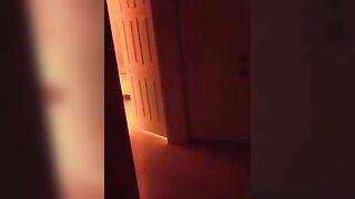 The red-haired exhibitionist is getting fucked by her neighbor voyeurs