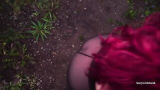 Met a hot girl with a big ass in the forest and fucked her hard, filled with cream