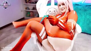 Zero Two, the Franxx babe, squirts like a pro in this hot vid