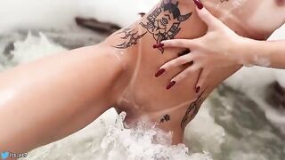 A stunning star indulges in passionate encounters by the hotel pool in this sizzling scene