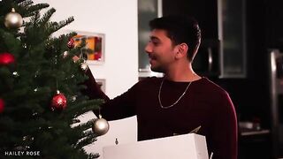The Christmas surprise was the gift of breasts to an amateur couple