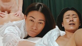 Hot Asian mom is tired and needs some relaxation
