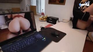 The cute slender girl fixed her laptop and got fucked hard