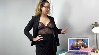 The angry wife caught her husband watching porn and punished him for it
