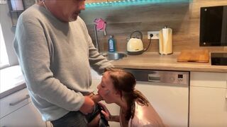 The old fart fucks in front of his wife