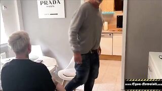 The old fart fucks in front of his wife