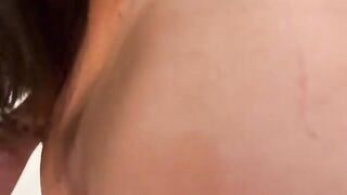 A cute brunette PAWG gets fucked by her stepbrother in the kitchen