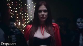 Four individuals serve Mistress Maitland in a provocative Deeper scene