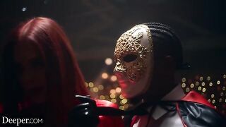 Four individuals serve Mistress Maitland in a provocative Deeper scene