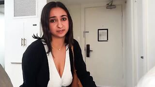 A hot girl fucks with her friend in the hotel room