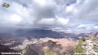 Epic hiking fucking with a big booty amateur blonde on top of a cliff - Horny Hiking POV 4