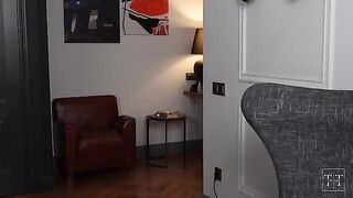 The neighbor is annoying, and he can not finish with his girlfriend