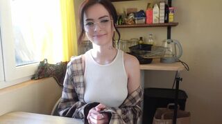 A nerdy girl shows her real face in the anal sex scene