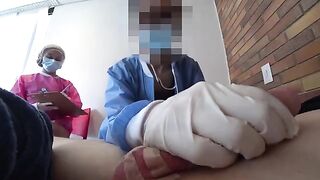 Two crazy nurses checked my cock in the hospital. Public nuts!