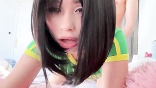My stepsister is a naughty Brazilian and she wants to taste my cum