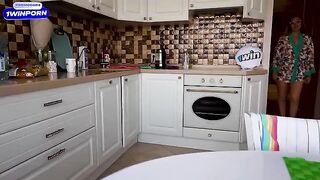 I fucked my best friend's steaming stepmom in the kitchen, it was epic!