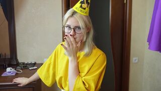 Stepbrother fucked in her pussy on her birthday