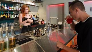 The hot bartender served not only drinks, but also other desires