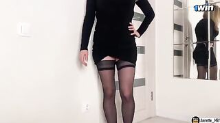 My stepmom checked my cock after our conversation, it was intense