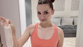 The stepsister forgot to use a condom after sex with her boyfriend