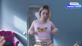 Stepdad rewards stepdaughter for taking blowjob classes with him
