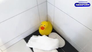 My stepmom caught me jerking off in the bathtub, oh my god!