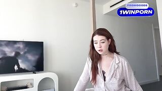 My horny step sister sneaks into my room for her first orgasm
