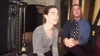 Girl with a large bush gets fucked and comes back dirty