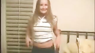 A young and sexy girl has a passionate and intense sex session