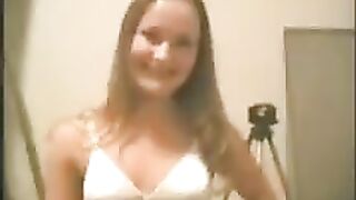 A young and sexy girl has a passionate and intense sex session