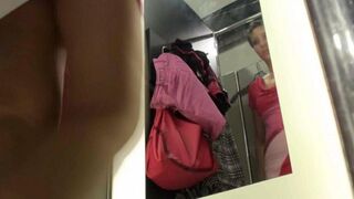 The man spied on a naked girl in the locker room of the store