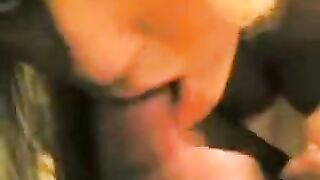 A blowjob from a girlfriend, captured in a raw, homemade POV style