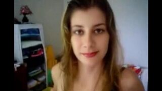 She lies and swallows man's cum in her mouth amateur style