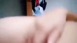 She lies and swallows man's cum in her mouth amateur style