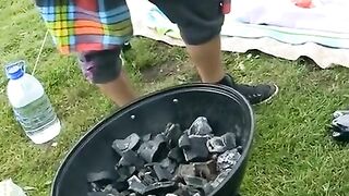 A group of young Russians have sex on the nature without any restrictions