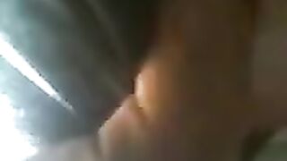 The guy pressed ass of girl in the bus and jerked off