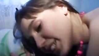 Hot Russian chick is getting fucked in her room