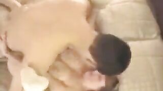 A drunken son was fucked by his mom in a steamy scene