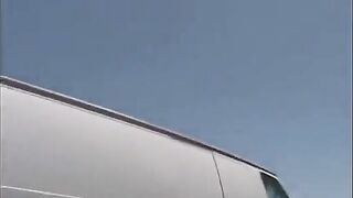 The cute girl got into the car and was fucked with passion