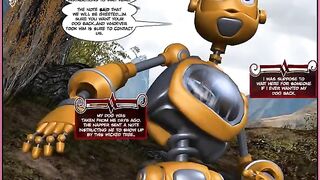 Adult comic book with a robotic theme and its users