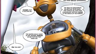 Adult comic book with a robotic theme and its users