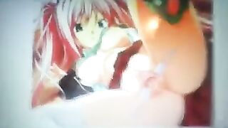 As usual, a guy masturbates on the pussy of an anime chick