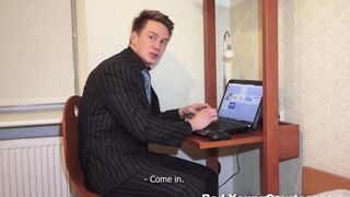 A hot chick is fucking with her neighbor to pay the rent