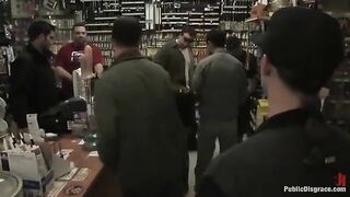 A naughty girl was roughly fucked right in the shop