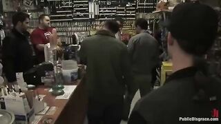 A naughty girl was roughly fucked right in the shop