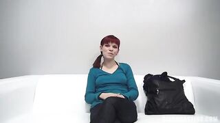Redhead teen agreed to fuck and give a blowjob at casting